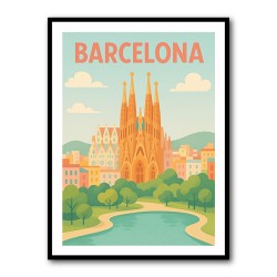 Barcelona Modern Poster 2 Wall Art