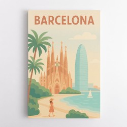 Barcelona Modern Poster Wall Art