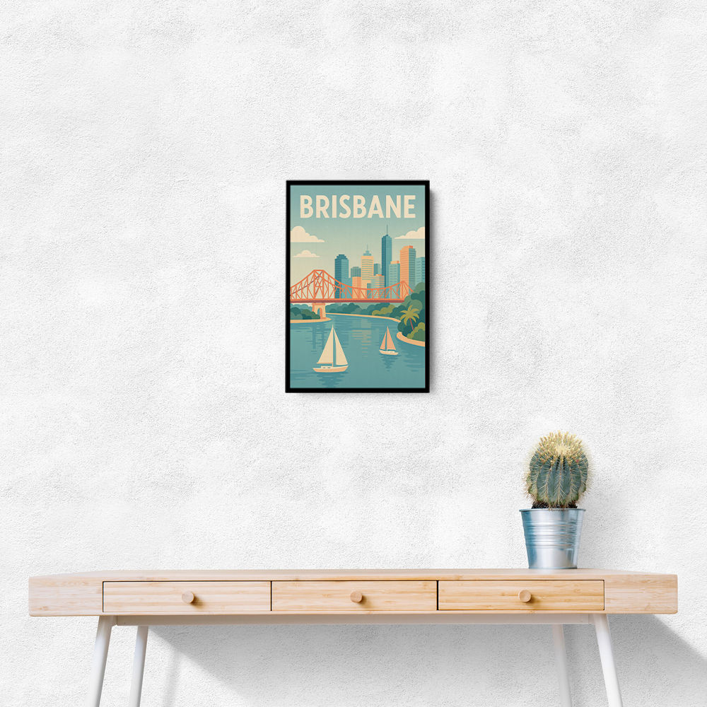 Brisbane Travel Poster 1 Wall Art Brisbane Travel Poster 1 Wall Art