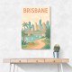 Brisbane Travel Poster Wall Art Brisbane Travel Poster Wall Art