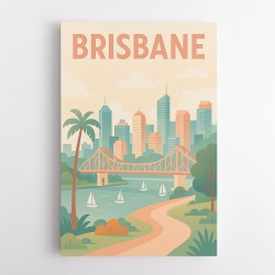 Brisbane Travel Poster Wall Art