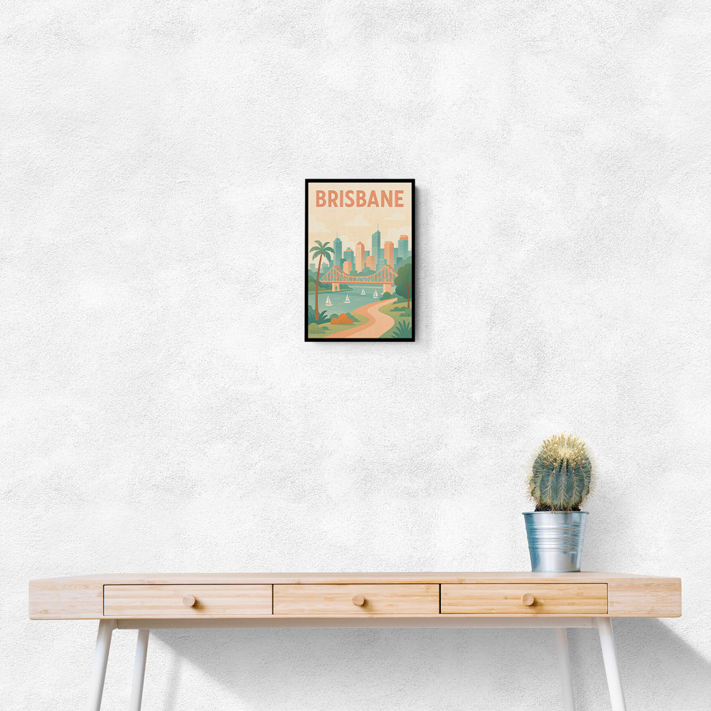 Brisbane Travel Poster Wall Art Brisbane Travel Poster Wall Art