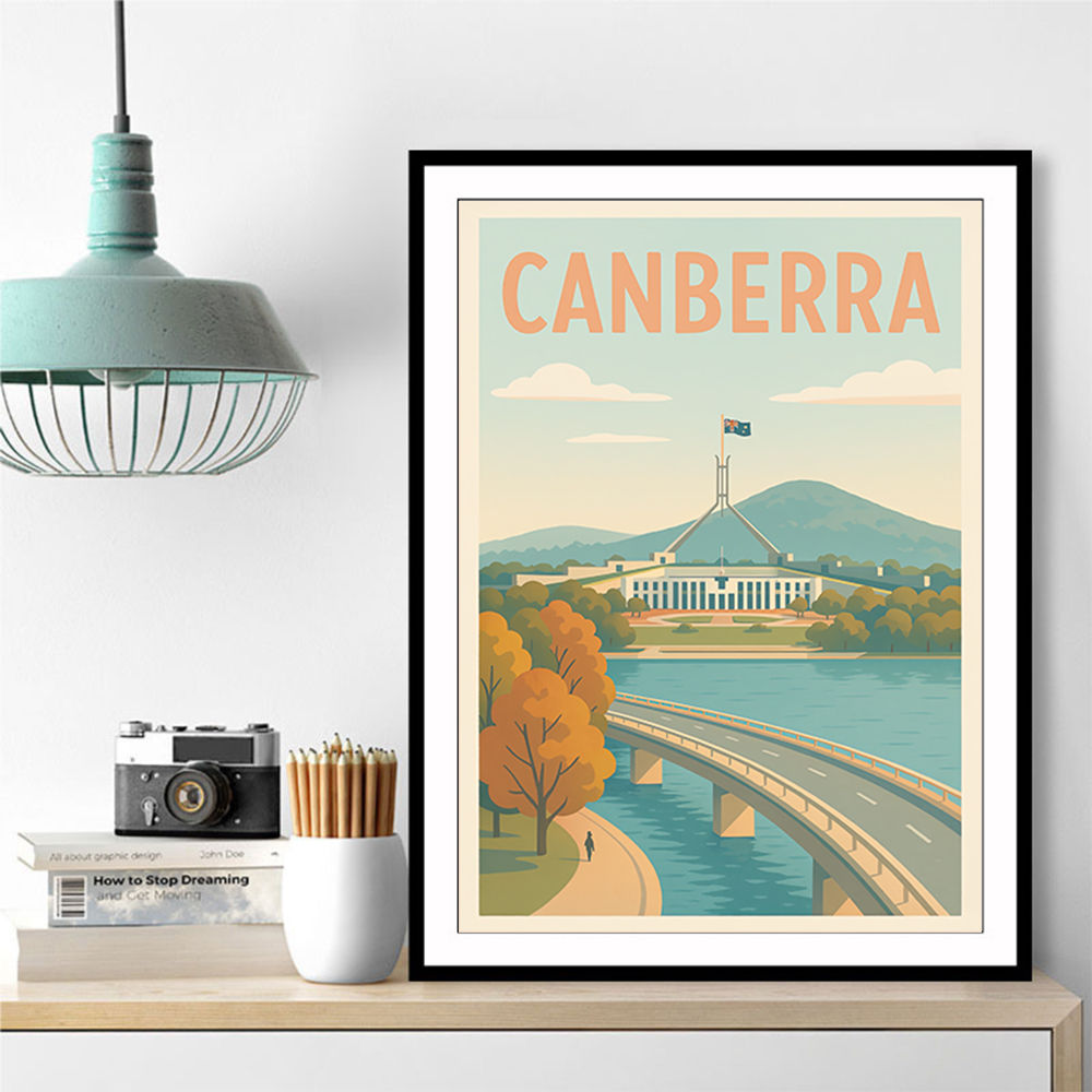 Canberra Travel Poster 1 Wall Art Canberra Travel Poster 1 Wall Art