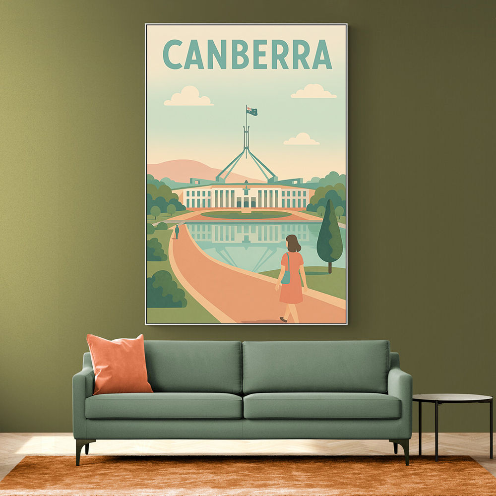 Canberra Travel Poster Wall Art Canberra Travel Poster Wall Art