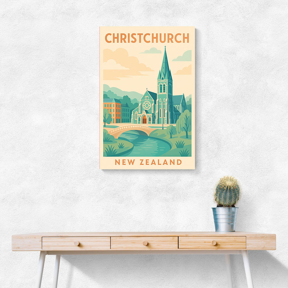 Christchurch Travel Poster 1 Wall Art Christchurch Travel Poster 1 Wall Art