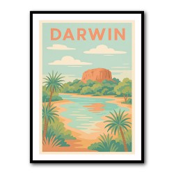 Darwin Travel Poster 1 Wall Art