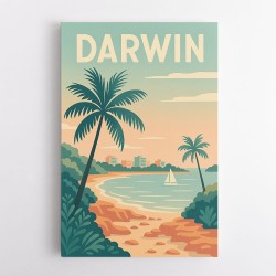 Darwin Travel Poster Wall Art