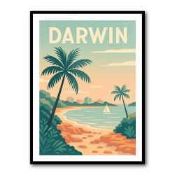 Darwin Travel Poster Wall Art