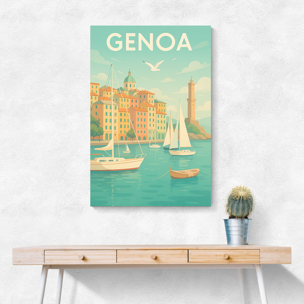 Genoa Travel Poster 1 Wall Art
