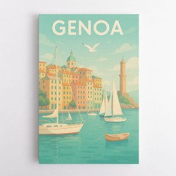 Genoa Travel Poster 1 Wall Art