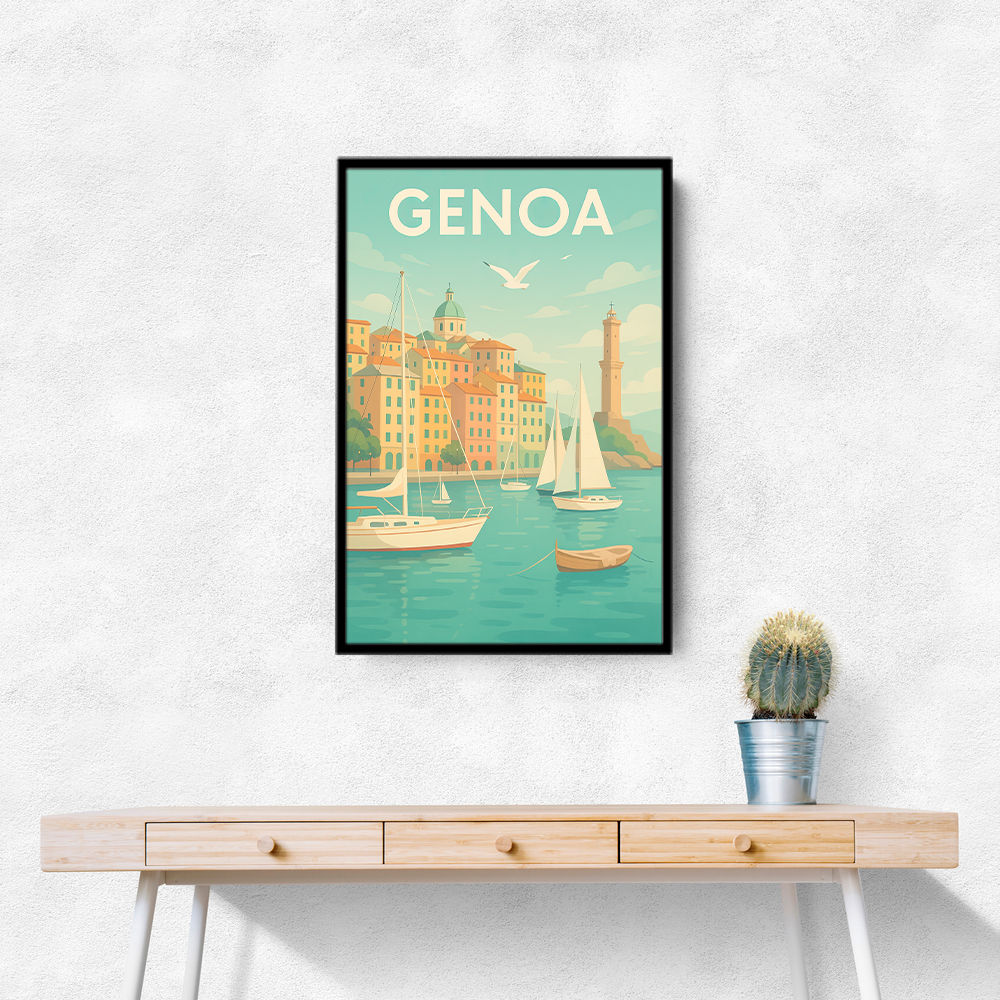 Genoa Travel Poster 1 Wall Art