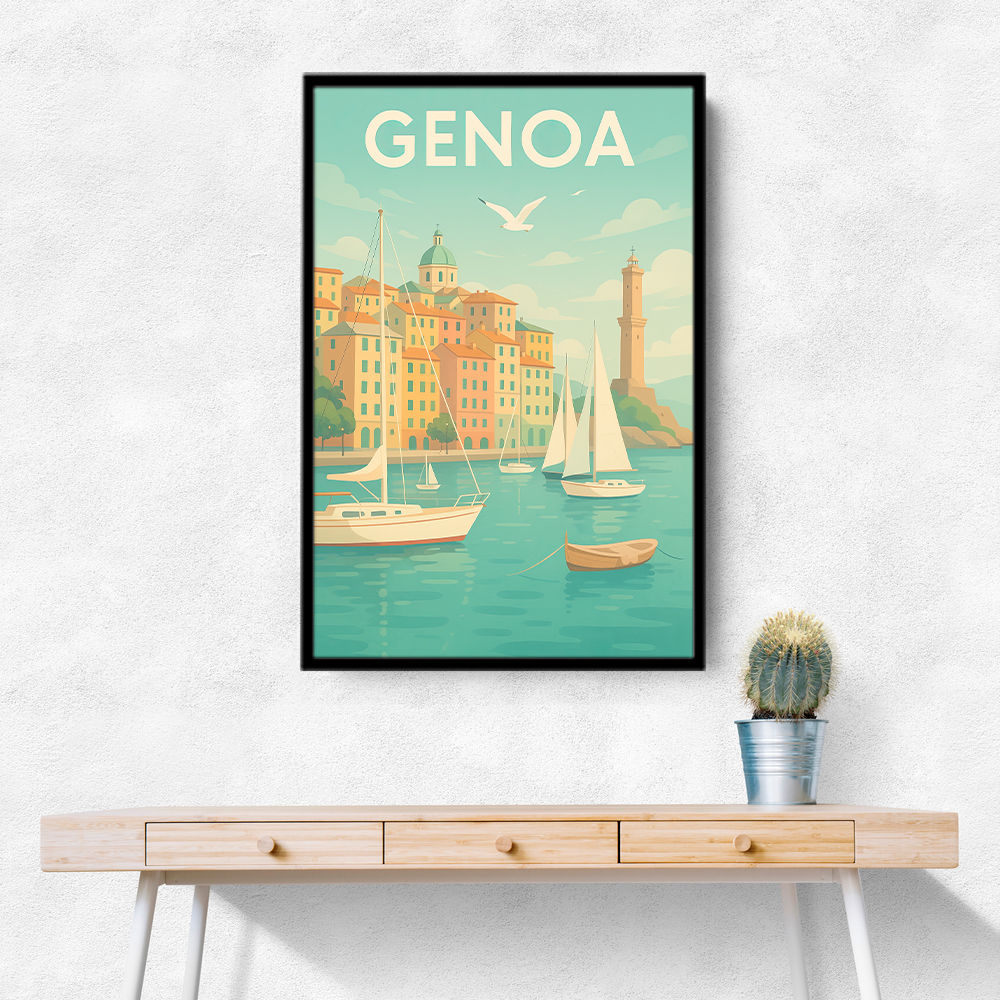 Genoa Travel Poster 1 Wall Art