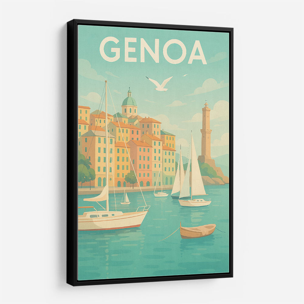 Genoa Travel Poster 1 Wall Art
