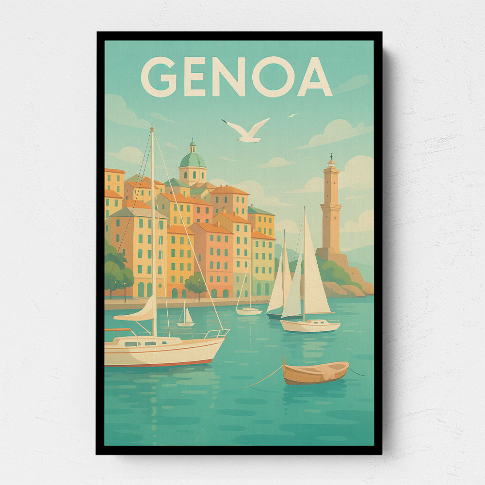 Genoa Travel Poster 1 Wall Art