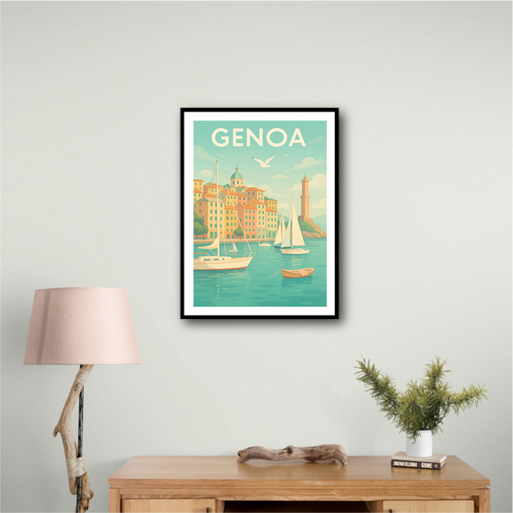 Genoa Travel Poster 1 Wall Art