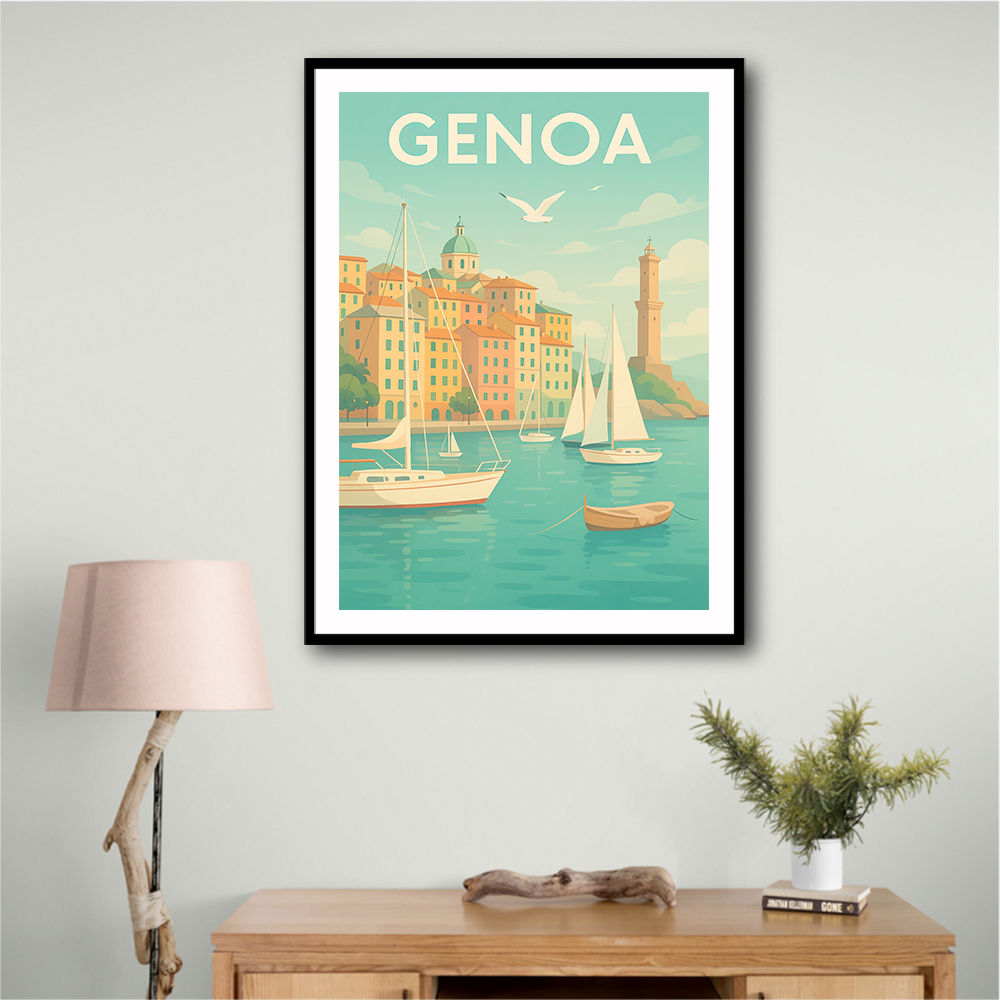 Genoa Travel Poster 1 Wall Art