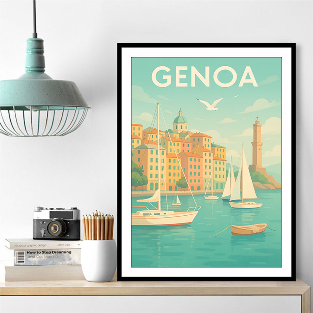 Genoa Travel Poster 1 Wall Art