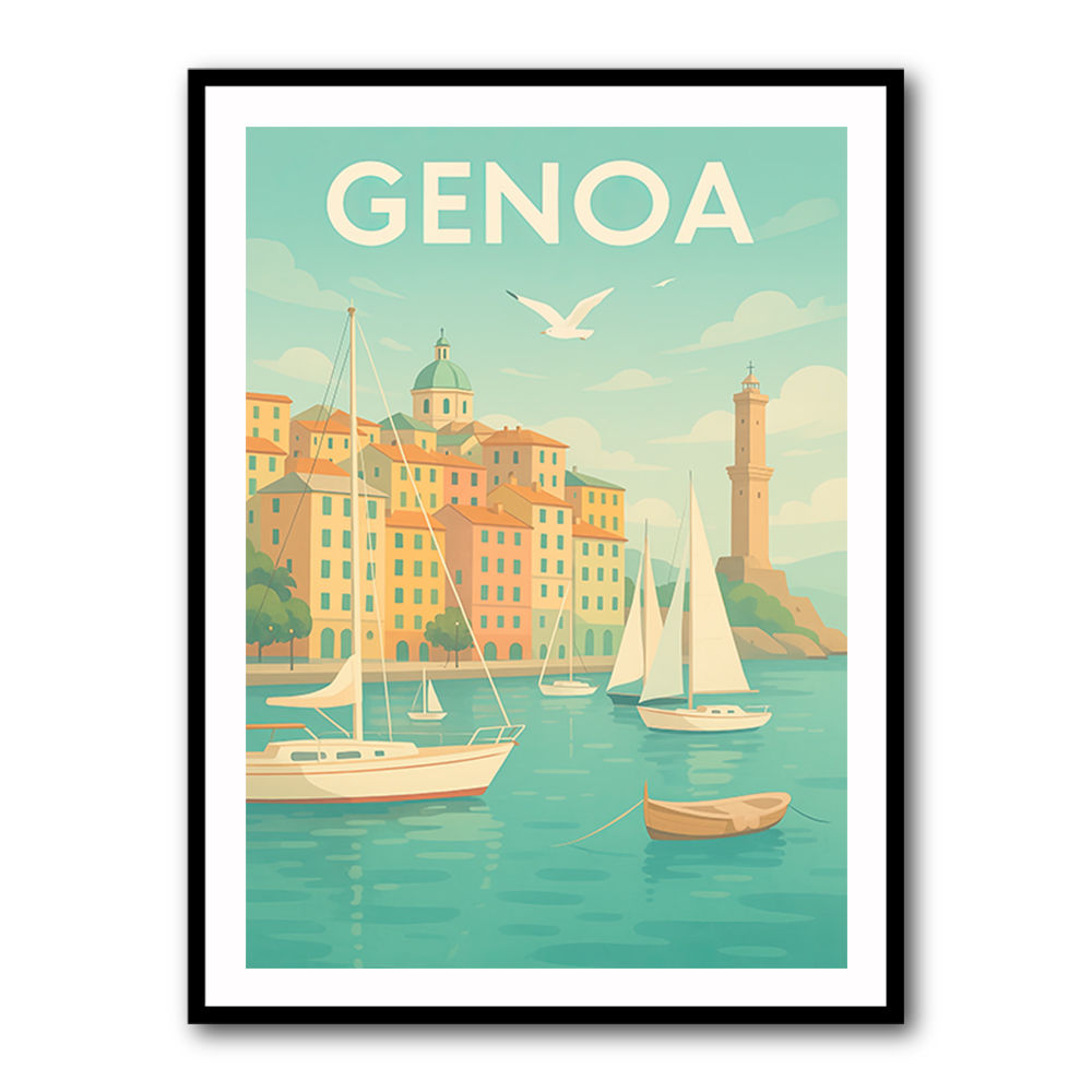 Genoa Travel Poster 1 Wall Art