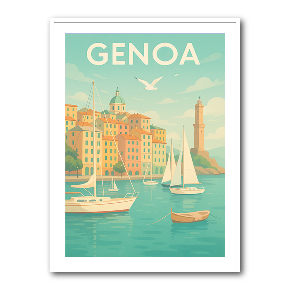 Genoa Travel Poster 1 Wall Art