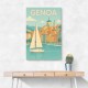Genoa Travel Poster Wall Art Genoa Travel Poster Wall Art