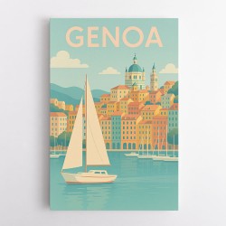 Genoa Travel Poster Wall Art