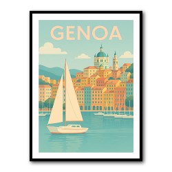 Genoa Travel Poster Wall Art