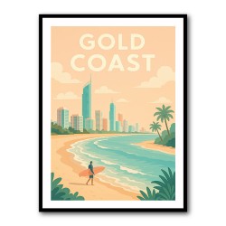 Gold Coast Modern Poster Wall Art