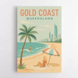 Gold Coast Travel Poster 1 Wall Art