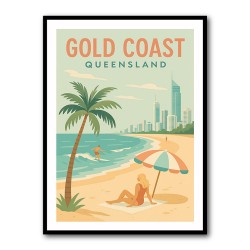 Gold Coast Travel Poster 1 Wall Art