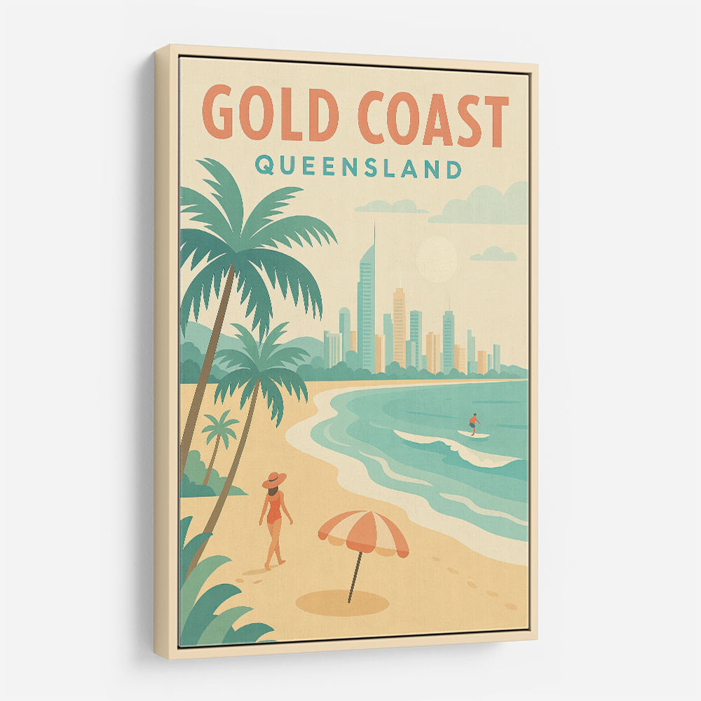 Gold Coast Travel Poster Wall Art Gold Coast Travel Poster Wall Art