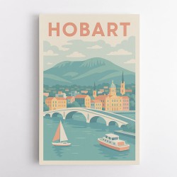 Hobart Travel Poster 1 Wall Art