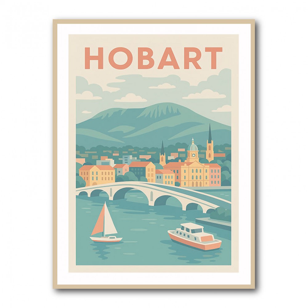 Hobart Travel Poster 1 Wall Art Hobart Travel Poster 1 Wall Art