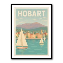 Hobart Travel Poster Wall Art