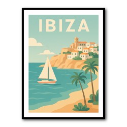 Ibiza Travel Poster 1 Wall Art