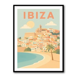 Ibiza Travel Poster Wall Art
