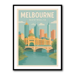 Melbourne Poster 1 Wall Art