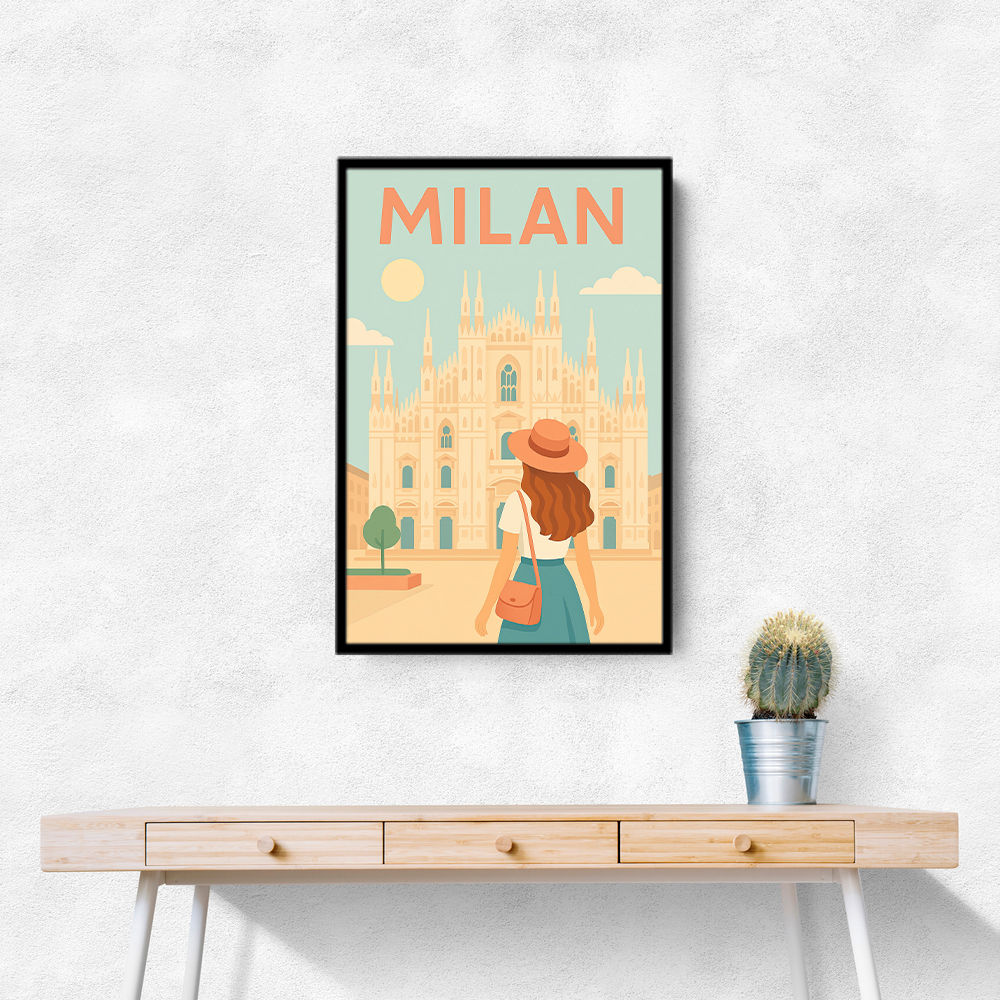 Milan Travel Poster 1 Wall Art Milan Travel Poster 1 Wall Art
