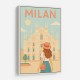 Milan Travel Poster 1 Wall Art Milan Travel Poster 1 Wall Art