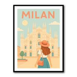 Milan Travel Poster 1 Wall Art