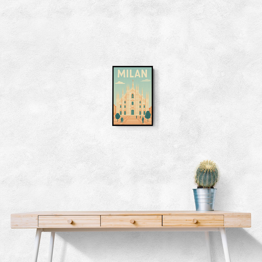 Milan Travel Poster Wall Art Milan Travel Poster Wall Art