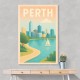 Perth In Modern Colors Wall Art Perth In Modern Colors Wall Art