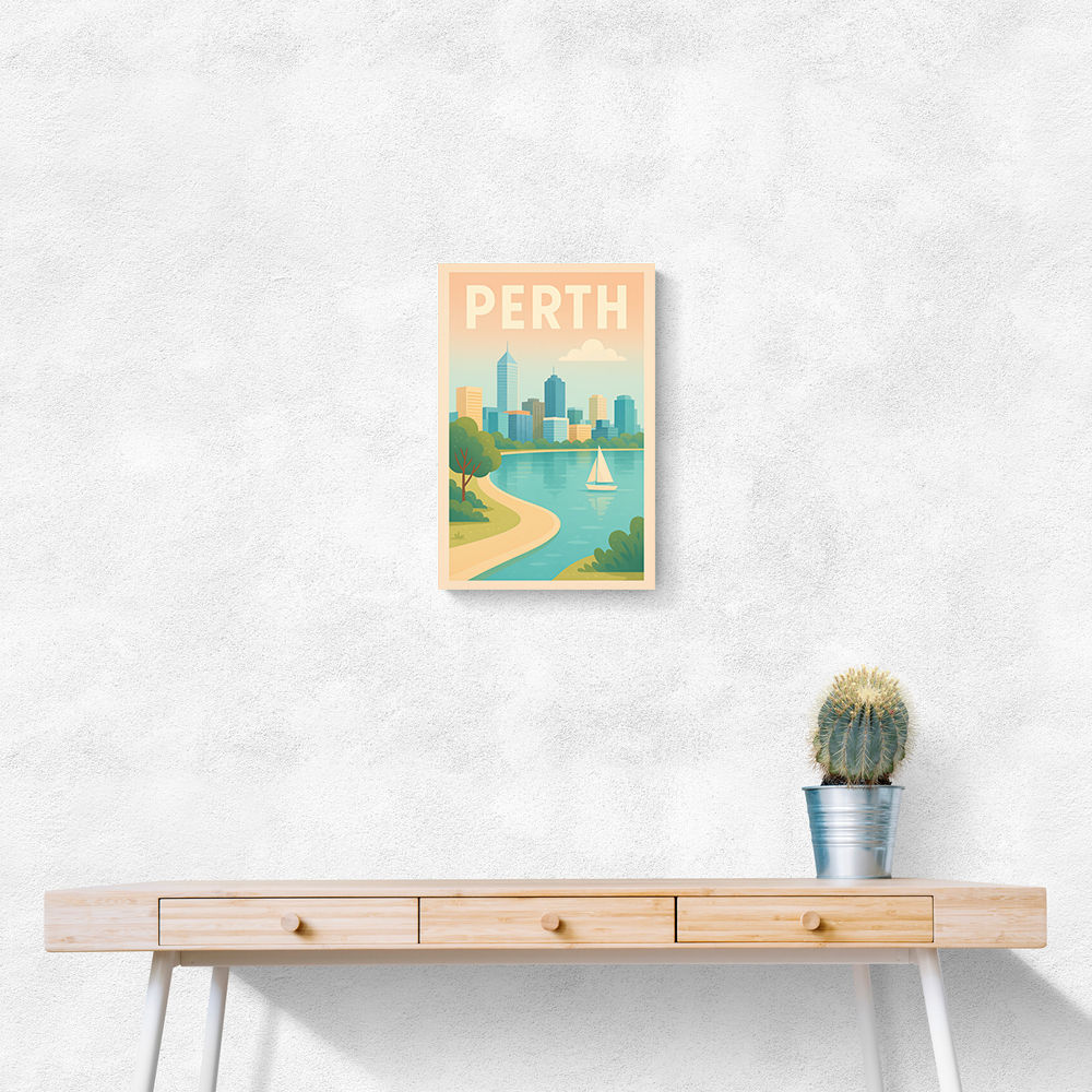 Perth In Modern Colors Wall Art Perth In Modern Colors Wall Art