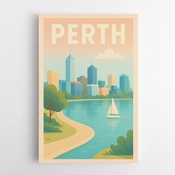 Perth In Modern Colors Wall Art