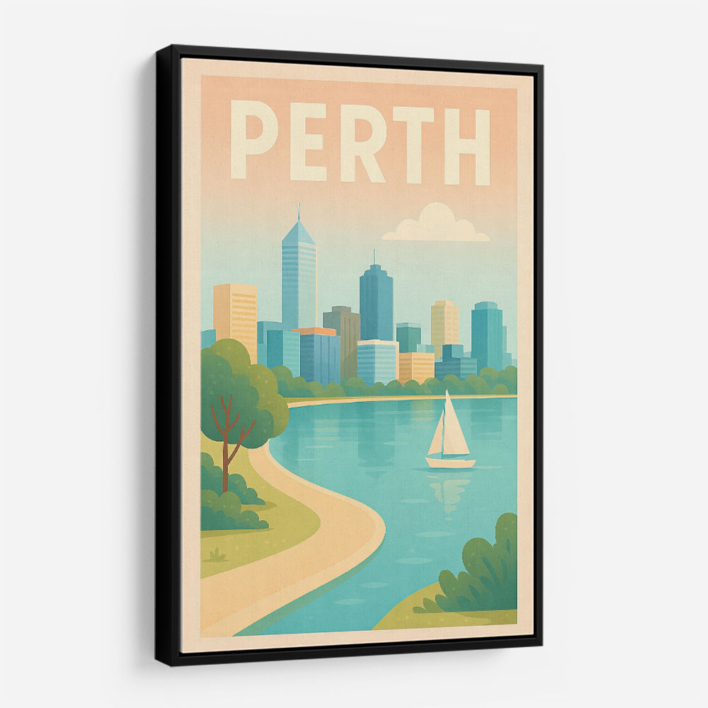 Perth In Modern Colors Wall Art Perth In Modern Colors Wall Art