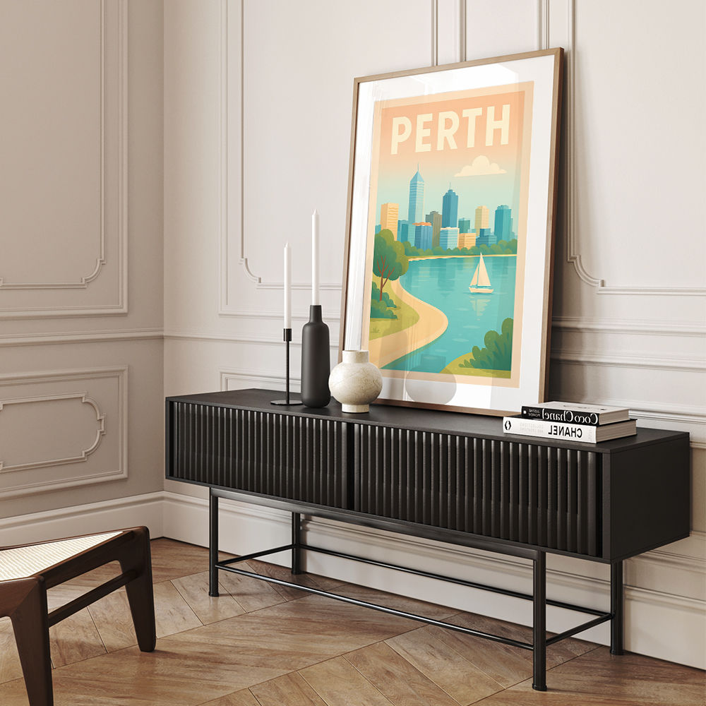 Perth In Modern Colors Wall Art Perth In Modern Colors Wall Art