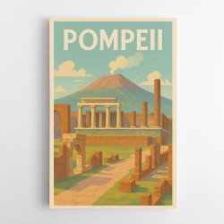 Pompeii Modern Travel Poster 1 Wall Art