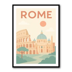 Rome Travel Poster 1 Wall Art
