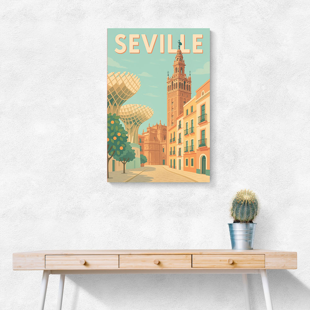 Seville Travel Poster Wall Art Seville Travel Poster Wall Art