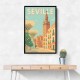 Seville Travel Poster Wall Art Seville Travel Poster Wall Art