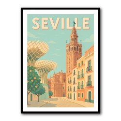 Seville Travel Poster Wall Art